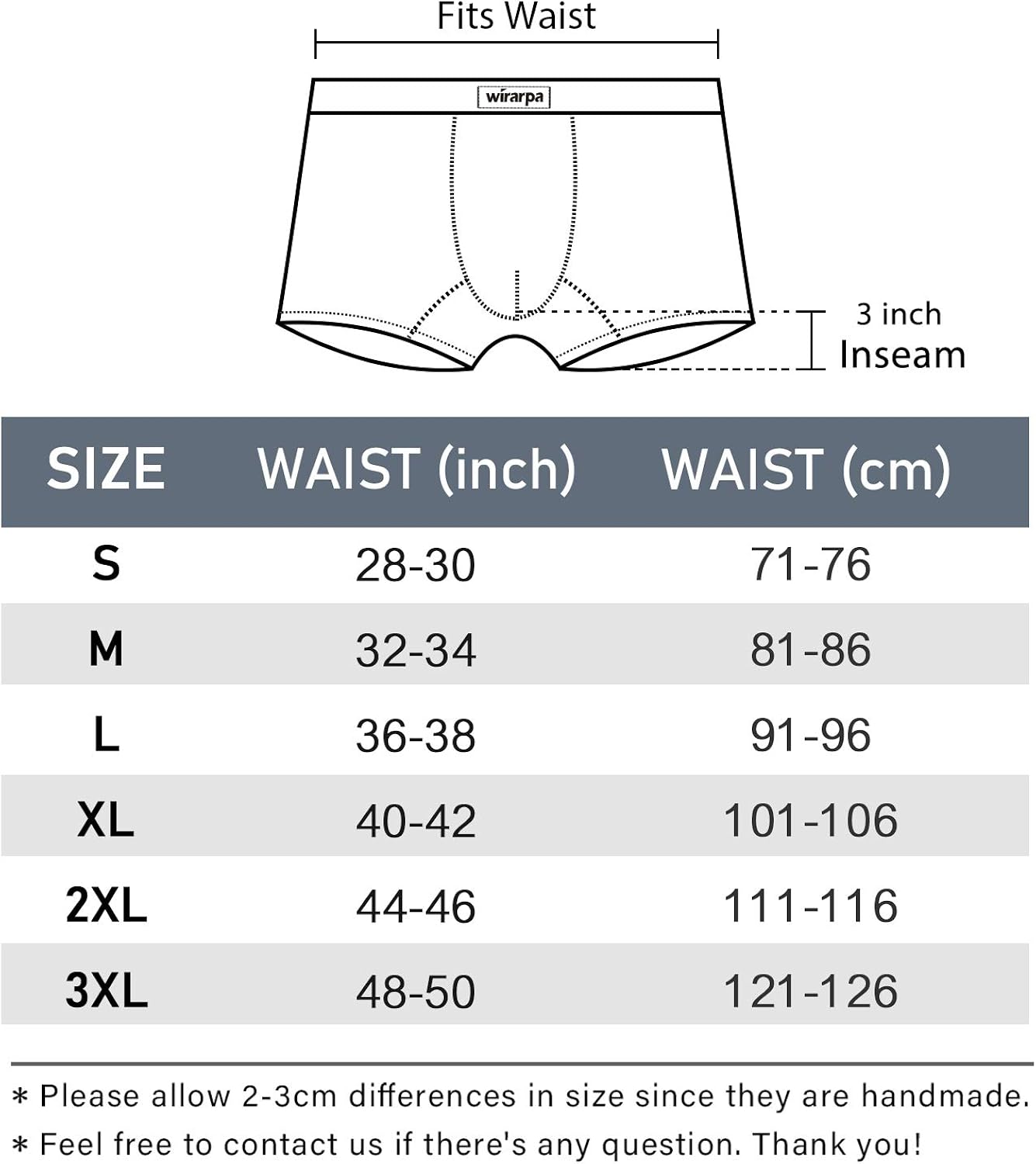 wirarpa Men's Breathable Modal Microfiber Trunks Underwear Covered Band Multipack: Clothing