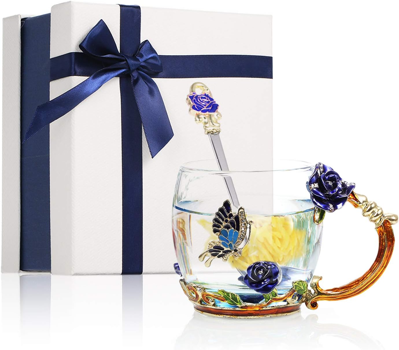 Decdeal Enamel Glass Mug