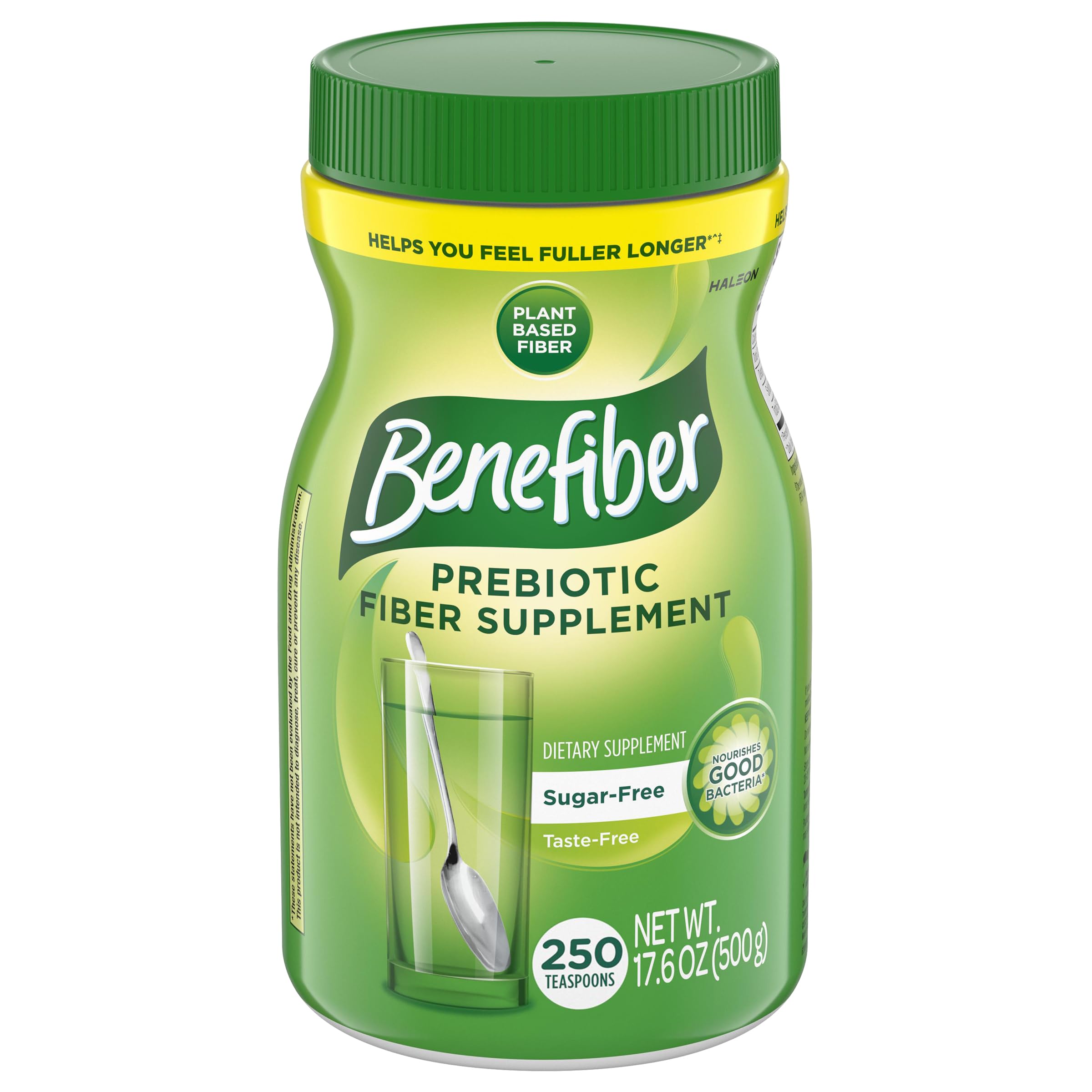 Benefiber Prebiotic Fiber Supplement Powder, Unflavored, 250 Teaspoons