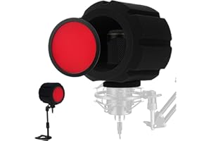 LINGSFIRE Recording Studio Equipment Pop Filter for Mic, Microphone Isolation Shield with Mic Stand and Mic Clip, Reduces Noi