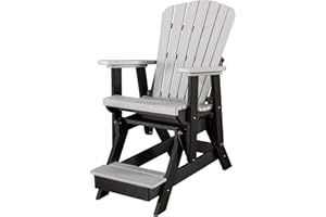 American Furniture Classics 516LGB Fan Back Balcony Glider, Light Gray