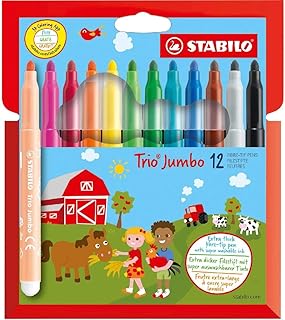 Dicker Filzstift - STABILO Trio Jumbo - 12er Pack - 12 Farben