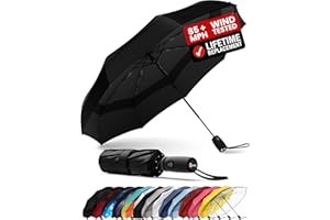 Repel Umbrella Windproof Travel Umbrellas for Rain - Easy Auto Open Close, Durable & Compact Umbrella, Strong Fiberglass Fram