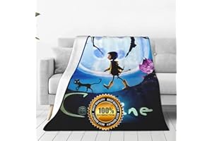 Coraline Blanket Soft Cozy Fleece Throw Blanket Plush Lightweight Warm Fuzzy Flannel Blankets and Throws for Couch Sofa Bed C
