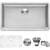 Ruvati 31-inch Undermount Kitchen Sink - 16 Gauge Stainless Steel kitchen Sink Single Bowl with Brushed Finish hides scratche