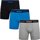 DKNY Mens Eco-Active Soft Boxer Briefs Underwear 3-Pack