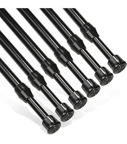 Barre Tension Rideau Tringles De Serrage Goowin - Lot De 5 (16-28 Pouces) - Sans Perçage, Noir - Pour Rideaux Légers Barre De Tension Rideau Barre Tension Rideau Tringles De Serrage Goowin - Lot De 5 (16-28 Pouces) - Sans Perçage, Noir - Pour Rideaux Légers Barre De Tension Rideau