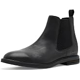 Clarks Men's Jaxen Easy Ankle Boots | Available in Suede or Leather, Elastic Heel Loop Entry, Stack-Effect Heel, Heritage Stitching Craft, Lightweight Rubber Sole