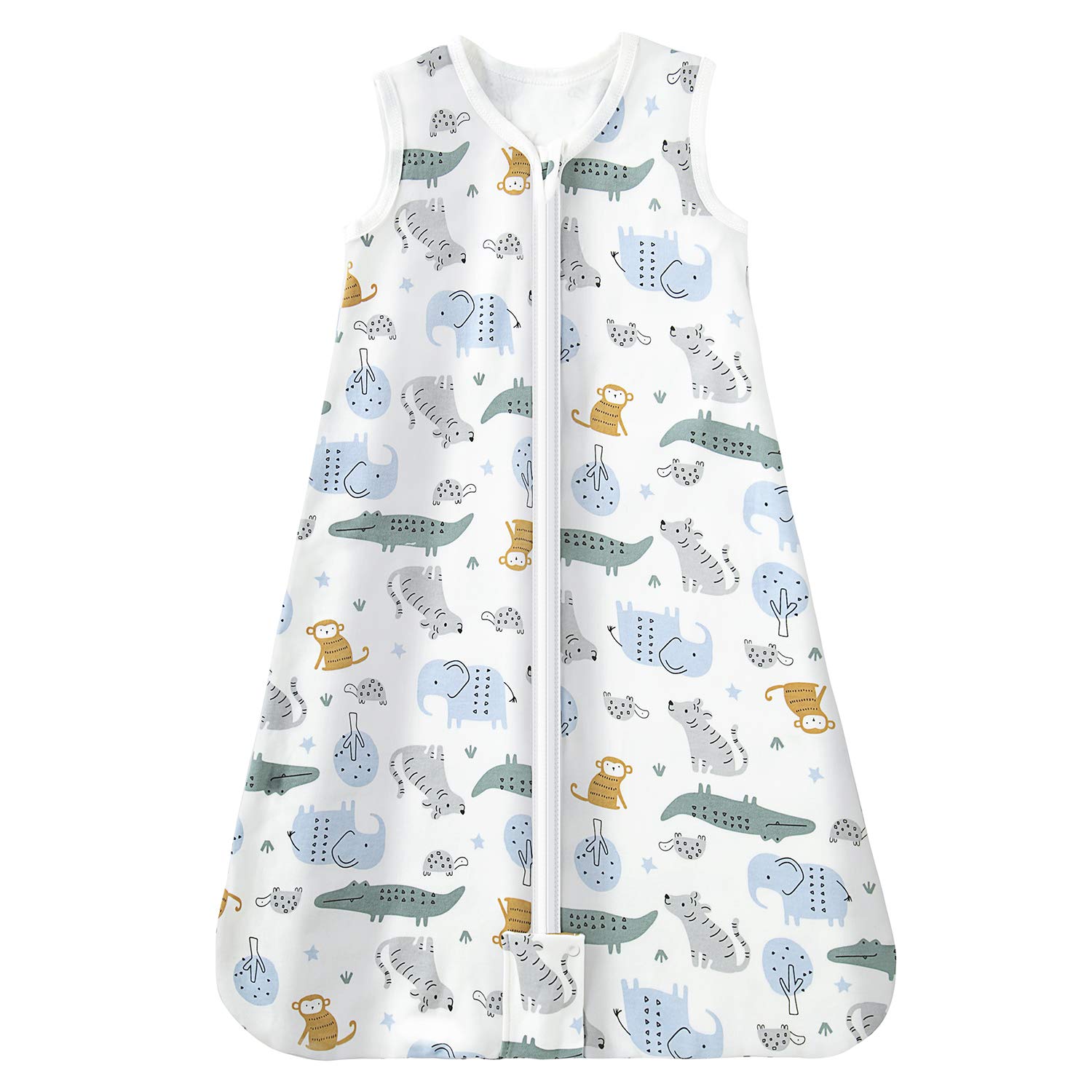 Mosebears Baby Summer Sleeping Bag 0.5 Tog 0-6 Months Cotton Breathable Baby Wearable Blanket