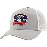 Connecticut Huskies NCAA Officially Licensed Snapback Hat Big Rig Patch Gray White Switchback