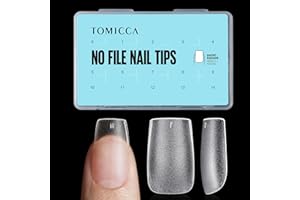 TOMICCA Short Square Fake Nail Tips 450Pcs Short Square Press-on Nails, Pre Shaped Soft Gel x Nails, Full Cover Acrylic Nails False Short Nails for Extensions, DIY Nail Salon 15 Sizes of Gelly Nail