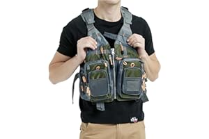 Obcursco Fly Fishing Vest for Men and Women with Breathable Mesh, Trout Fishing Gear, for Outdoors Stream Fishing