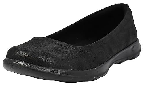 Skechers Women's Go Walk Lite Gem Walking Shoes, Black/Black