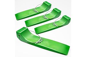 DIGANK 4 Pack Tire Skates for Tow Truck Wrecker, Heavy Duty Machinery Skates 4000 lbs Load, Skate Wheels, Tow Truck Accessories & Equipment, Flatbed Towing Accessories (Green)