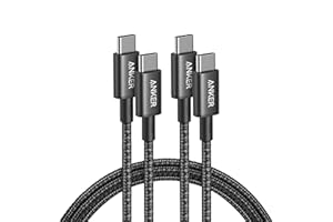 Anker USB C to USB C Cable, 2-Pack 6 FT (1.8 m) Type C 100W Charger Cord, Fast Charging for iPhone 17 Series, MacBook Pro 2020, Pixel, and More (Black, Not for Video Output)