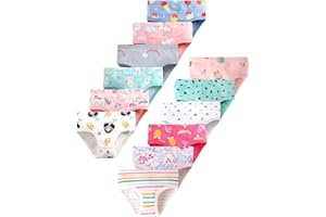 Domee Girls Panties Pure Cotton Underwear Briefs Underpants Pack of 12