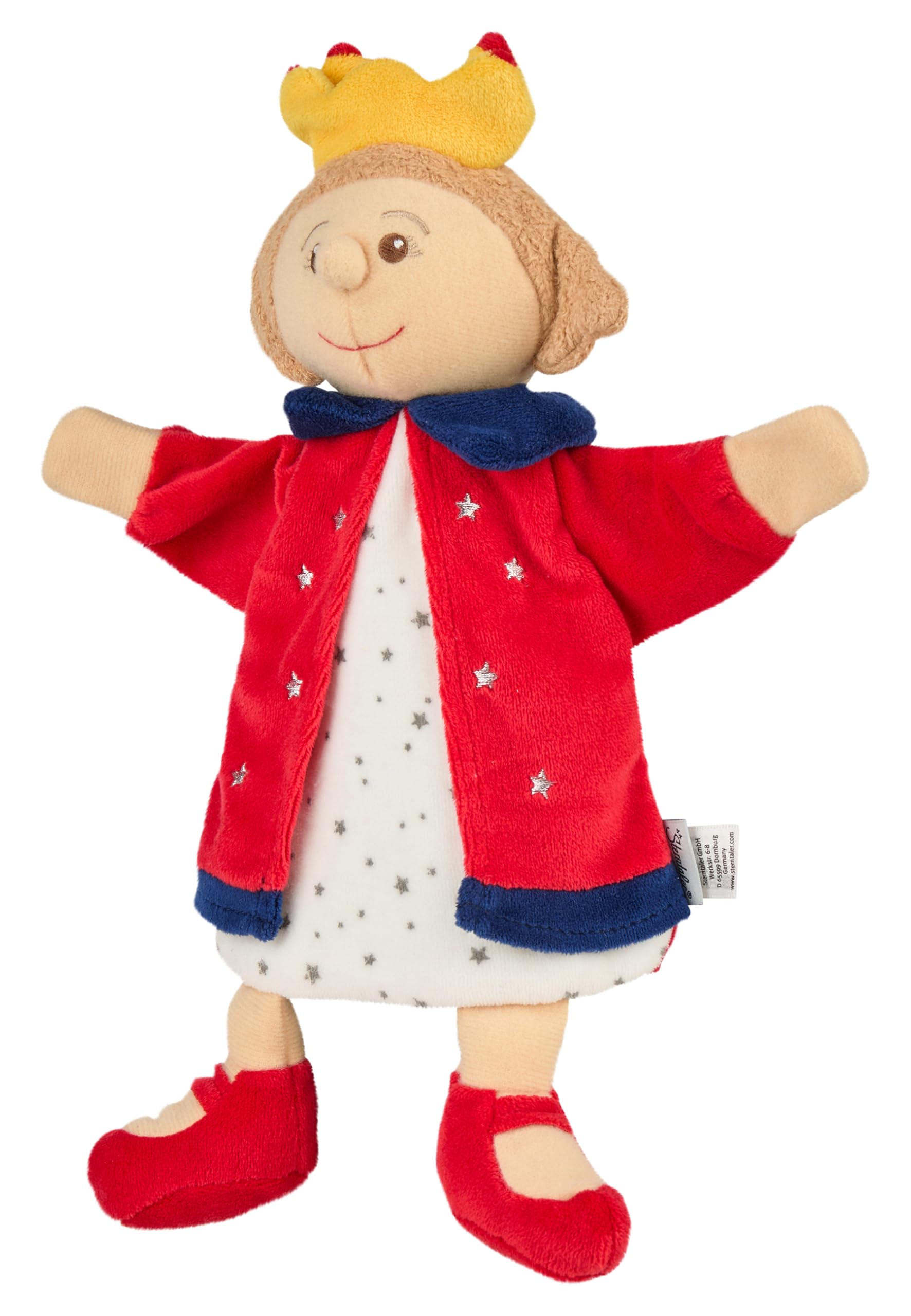 Sterntaler 3602014 Queen Hand Puppet, Ideal for Doll Theatre and Role Play, 30 x 27 x 9 cm, Multi-Coloured