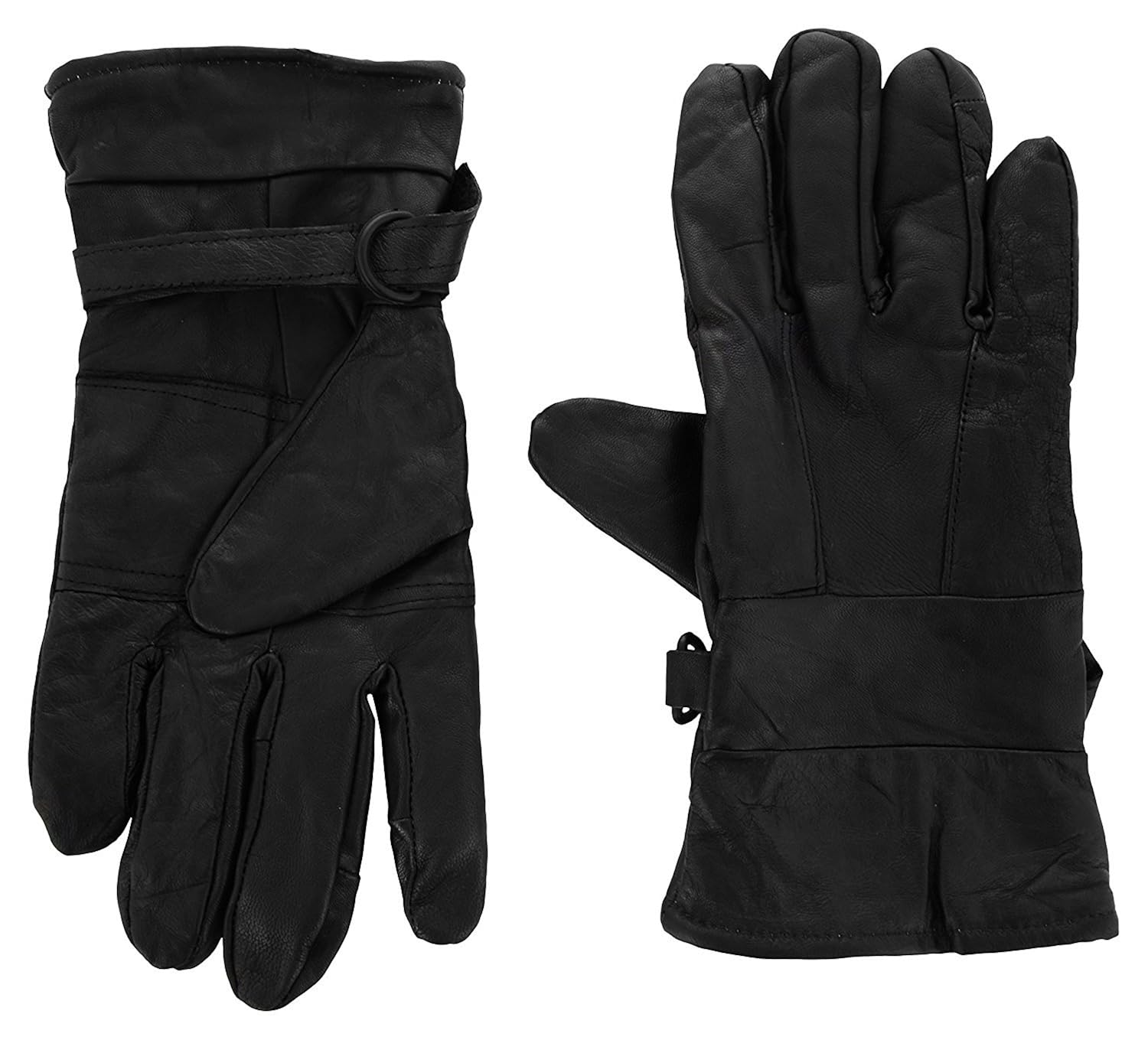 mens black leather riding gloves