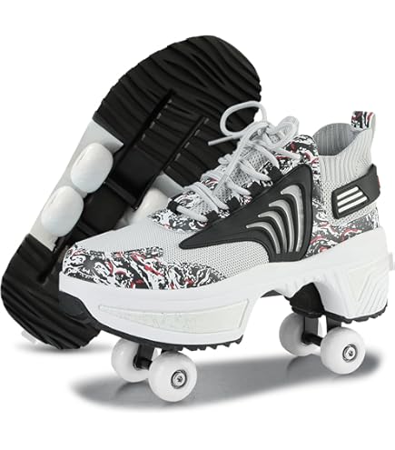 Free Skates Roller Shoes Wedsf Double-Row Deform Wheel Automatic