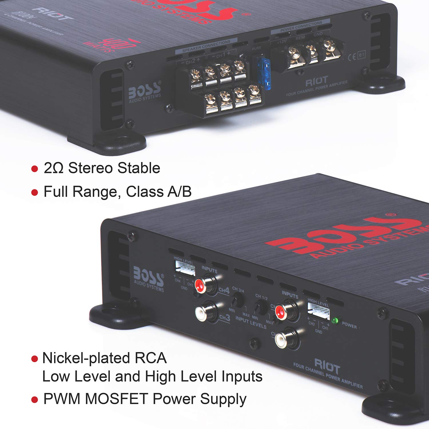 Boss Audio Elite 380W 4 Channel Class D Amplifier