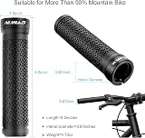 NUWAB Premium Bike Handlebar Grips 5.2in TPR Rubber Black 2pcs Lock-on view 6