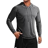 Runcati Mens Lightweight Hoodies Pullover Long Sleeve Casual Workout Athletic Shirt Hooded Sweatshirts