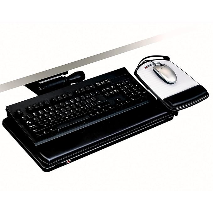 3M Keyboard Tray, Just Lift to Adjust Height and Tilt, Adjustable Tray