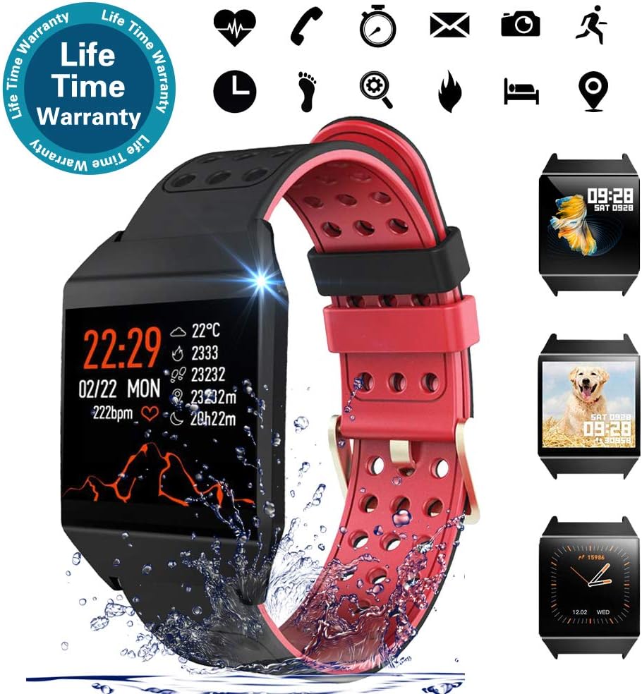 Beaulyn Smart Watches, Fitness Trackers Smartwatch Colorful Screen with Heart Rate, Sleep Tracking, Steps Counter, Call SMS SNS Reminder Waterproof Activity Tracker for men women Android iOS