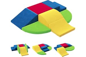 ZEFINOT Climbing Toys for Toddlers,Foam Climbing Blocks for Toddlers,Baby Soft Foam Blocks for Climbing,6-Piece Soft Play Set,Baby Jungle Gym Indoor for Toddler 1-3 Develop,Color Coordination,Motor skills
