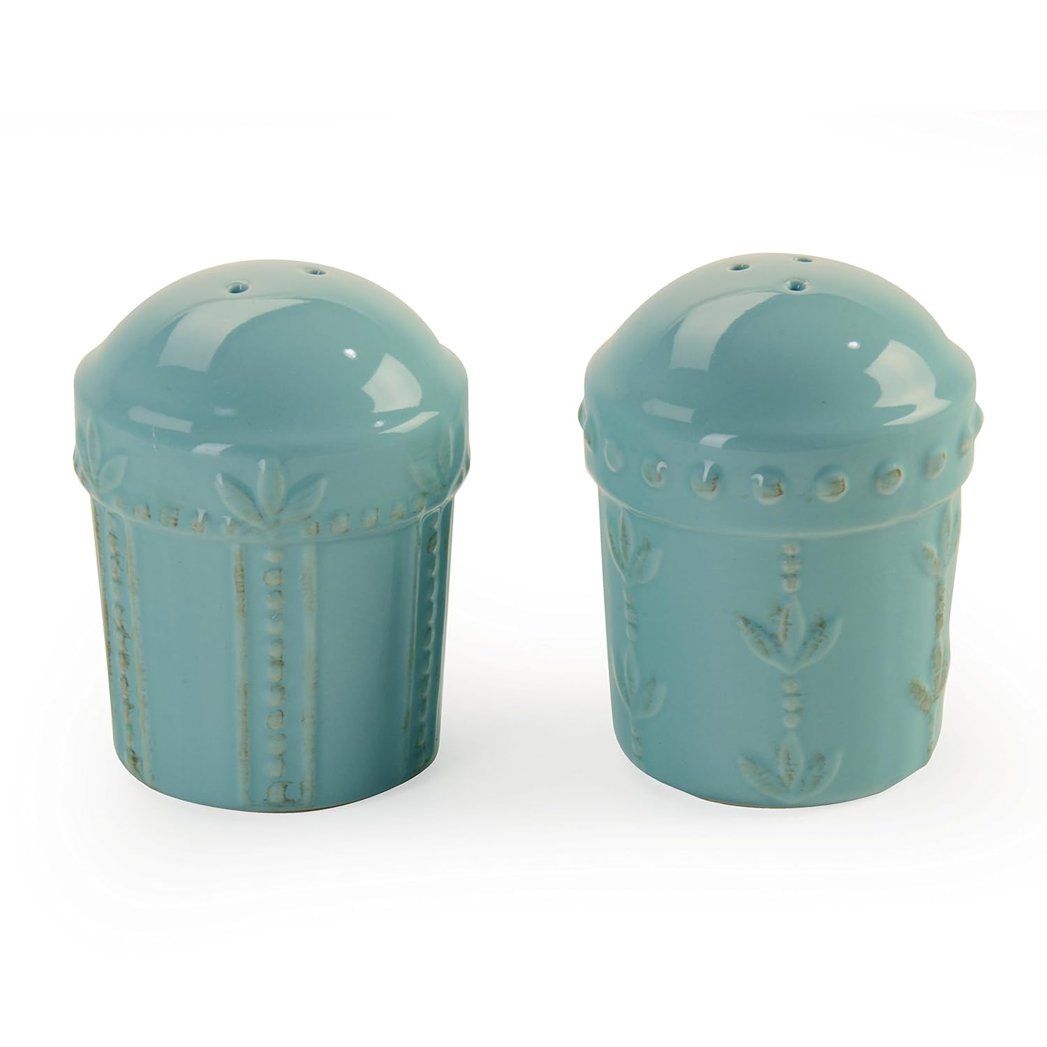 Signature Housewares Sorrento Collection Salt and Pepper Shakers Aqua