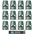 Rockville (12) JBL Control 85M 5.25" Commercial 70v Outdoor Landscape Speakers Bundle Amplifier (13 Items)