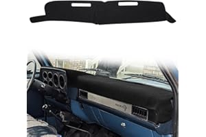 HanLanKa Dash Cover Custom Fit for 1981-1991 Chevy Chevrolet C/K/R/V Series Suburban Blazer,GMC C/K/R/V Series Jimmy,Dashboard Mat Pad Carpet (Black)
