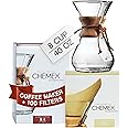 CHEMEX Bundle - 8-Cup Classic Series - 100 ct Square Filters - Exclusive Packaging