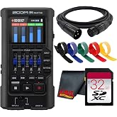 Zoom R4 4-Track 32-Bit Float Multitrack Recorder Bundle | For Music, Video &amp; Field Recording | USB Audio Interface | Stereo Bounce | Built-In Microphone
