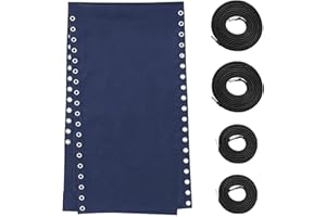 IKEPAHOK Gravity Chair Replacement Fabric with Bungee Cord Kit, Repair Cloth with Lace for Anti-Gravity Lounge, Mesh Part for Patio Sling Folding Recliner Couch Outdoor Pool Lawn