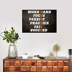 Motivational Wall Art Canvas Hustle Definition