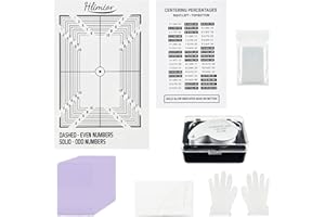 Hlimior 164PCS Card Grading Centering Tool Set, Card Grading Kit,Includes Card Centering Tool, 40x Magnifying Tool with Led Light,100 Pack Soft Sleeves,50 Pack Card Holders,10 Pack Soft Cloth,Gloves