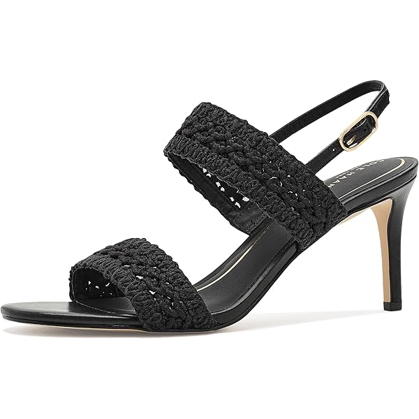 Amazon.com | Marc Fisher LTD Women's Chesse Heeled Sandal, Black