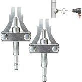 Broken Pipe Extractor Tool for Drill, 1/2", 3/4" &amp; 1" Pipe Thread Remover | 2‑Pack Reverse‑Bite Puller for Shower Arms, Valves &amp; PVC Fittings for Plumbing DIY Repairs