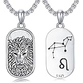 SIMONLY Zodiac Necklace 925 Sterling Silver Constellation Necklace Zodiac Sign Necklaces Horoscope Jewelry Christmas Birthday Astrology Gifts for Women Men Unisex