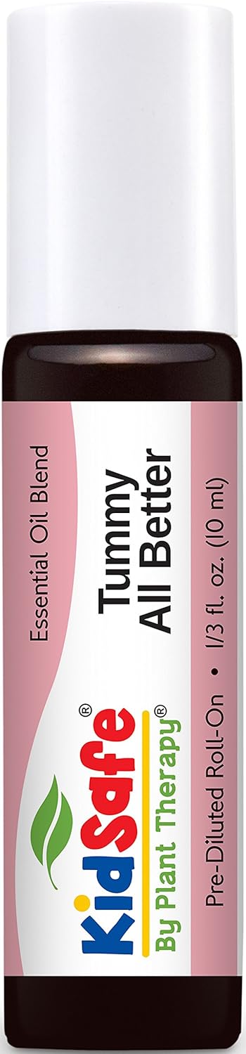 Plant Therapy KidSafe Tummy All Better Synergy Pre-Diluted Roll-On Essential Oil 10 mL (1/3 oz) 100% Pure, Therapeutic Grade: Beauty