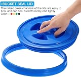 PATIKIL 6x 5 Gallon Bucket Lids Seal Leak Proof Screw On Black PP Plastic view 5