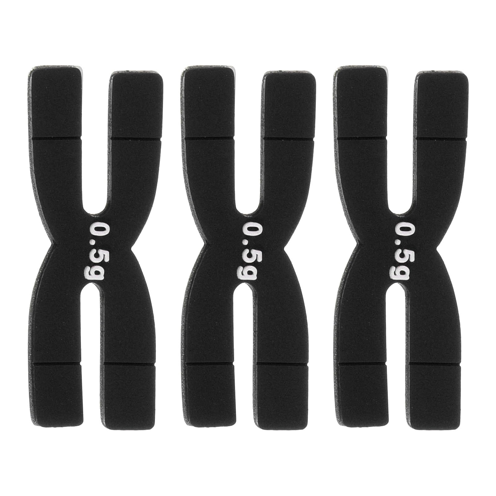 M METERXITY 3 Pack Racket Weight Balance Strips - Tennis Badminton Racquet Balance Strips Tape Bar Weighted Tapes, Apply to Racquet/Sports Training (0.5g, Black)