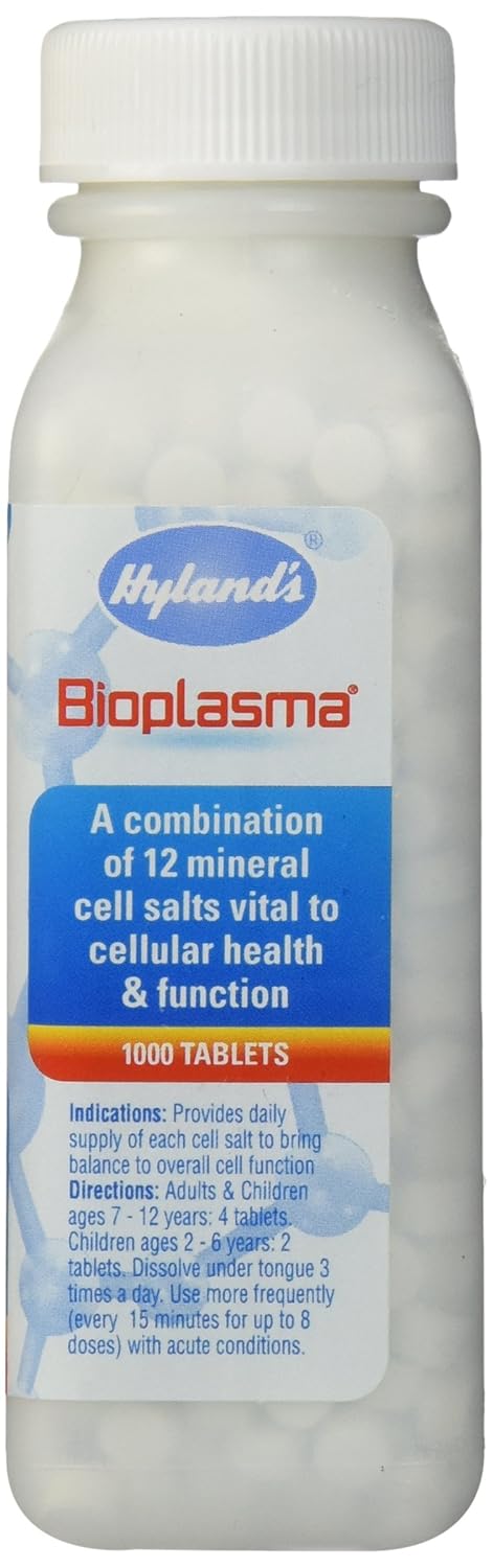 Bioplasma Cell Salts Tablets by Hyland's, Natural Homeopathic Combination of Cell Salts Vital to Cellular Function, 1000 Count: Beauty