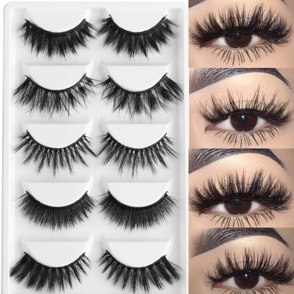 5 pairs of 3D soft false eyelashes 