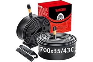 VANCOM 700C Bike Tube 2 Pack 28 Inch Bicycle Inner Tube 700X25/28/30/35/43C Bike Inner Tube with Schrader Valve for Road/Comm