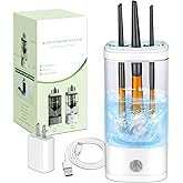 Electric Makeup Brush Cleaner, 7000 RPM Makeup Brush Cleaner Machine, Efficient Automatic Portable USB Cleaner Tool for All Types of Makeup Brushes, Convenient Makeup Brush Cleaning-Transparent 