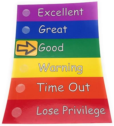 kids2learn Behaviour Chart Warning Chart Reusable Arrows Children Toddlers SEN
