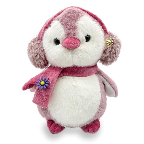 keaiart-ly Plush Penguin Stuffed Animal with Earmuff and Scarf(10inch,  Pink) in Oman Whizz Stuffed Animals Teddy Bears