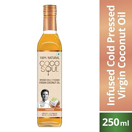 Coco Soul Cinnamon Infused Oil Bottle, 250 ml